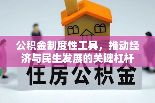 永昌公积金制度性工具，推动经济与民生发展的关键杠杆