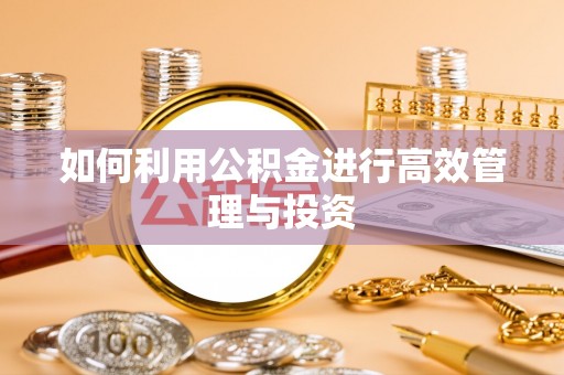 永昌如何利用公积金进行高效管理与投资