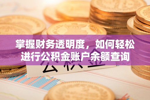 永昌掌握财务透明度，如何轻松进行公积金账户余额查询
